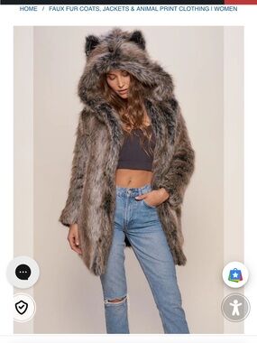 SpiritHoods Classic Women's Faux Fur Coat MEDIUM